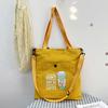 Bolsa Tote de Lona Estilo Harajuku Estilo Coreano Gran Capacidad Bolsa para Tutorías de Estudiante Estilo Mori Estilo Fresco Bolsa de Hombro Cruzada para Mujer
