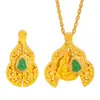 Tienda de Oro Puzuo Mismo Estilo Arena Dorada Accesorios DIY Se Puede Abrir y Cerrar Filigrana Calabaza Dainichi Tathagata Colgante Collar Cadena de Suéter