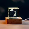 Adornos de Regalo, Regalos de Cumpleaños para Mejores Amigos, Novias, Compañeros de Clase, Maestros, Luces de Noche de Madera Maciza, Imágenes de Cristal Cristalino