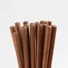 Palillos de Madera para Alitas de Pollo de 18 cm Protección Ambiental Sin Pintura Sin Cera Palillos de Madera para Niños Guardería Palillos de Práctica de Tronco Grabado