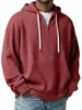 Sudadera con capucha para hombre de color liso, informal, a la moda, de manga larga, nueva, para Otoño e Invierno 2025, transfronteriza europea y americana de Amazon