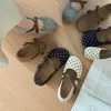 Nuevo vestido de moda versátil otoño retro de lunares 2026, zapatos de suela blanda estilo coreano, zapatos Mary Jane Birkenstock para mujer