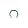 E-commerce Europeu e Americano para Shambhala bola de diamante completo C Haste anel de ferradura aço inoxidável argola labial argola nasal joias para piercing atacado