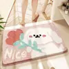 Venta al por mayor de fábrica Decoración de Animales de Dibujos Animados Lindos Alfombra de Animales de Cachemira Irregular Absorbente Antideslizante para Baño Felpudo