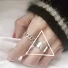 Anillo Vintage Estilo Coreano de Plata de Ley 925 para Mujer, Anillo para Dedo Índice, Tendencia Estilo Ins, Único Sencillo Cadena Retorcida Anillo de Superficie Lisa