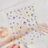 Adesivos de Arte para Unhas Tomoni em Relevo DIY Popular Estilo Fresco de Primavera Adesivos de Unhas Decorações Coloridas de Flores para Unhas