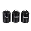 Conjunto de Potes Selados para Armazenamento de Cozinha Pote para Chá Café Especial Transfronteiriço Pote de Armazenamento de Ferro Pote de Café Exportação Personalizada