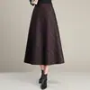 Falda a cuadros versátil y elegante para mujer, nueva moda otoño 2026, cintura alta, adelgazante, dobladillo ancho, longitud media, falda de línea A