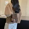 Bolso cubo de lujo ligero con estampado de leopardo de moda para mujer, nuevo estilo cadena 2026, bolso de hombro/bolso cruzado retro de gamuza a la moda