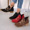 Botas femininas plus size transfronteiriças para outono e inverno 2024 novas europeias e americanas bico fino Amazon boa impressa botas curtas para mulheres atacado