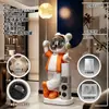 Sala de Estar de Astronauta Grande Ornamento de Chão Alto Alto-falante Bluetooth Gabinete de TV Sofá Decoração de Astronauta Presente de Inauguração