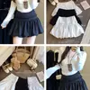 Falda Abullonada Adelgazante de Cintura Alta, Nuevo Estilo de Verano, Dulce, a la Moda, Casual, Falda Corta de Corte A Ajustada con Encaje y Lunares