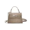 Bolso de Mano de Color Sólido de Moda para Mujer, Bolso Kelly Elegante y Versátil de un Solo Hombro, Bolso Cruzado Elegante de Alta Gama de Moda
