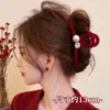 Grampo de Cabelo Elegante de Flor de Alto Padrão Acessórios de Cabelo Novo Estilo 2025 Grampo Tubarão com Volume Pequeno de Cabelo Estilo Coreano Grampo de Cabelo Coração Maillard