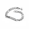Pulsera Europea y Americana de Acero Inoxidable para Hombre de Amazon, Acero Inoxidable Estilo Simple Grabado, Pulsera de Placa Curvada Lisa al por Mayor Acero de Titanio
