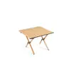 Mesa de barbacoa portátil para camping al aire libre, patas en X, madera maciza, ligera, fácil de montar, mesa enrollable, para ocio al aire libre y plegable