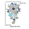 Broche de Flor Grande con Diamantes Completos Transfronterizo Moda Europea y Americana Exagerado Lujo Cristal Traje Vestido Corsage Pin Accesorios