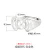 Suporte de anel feminino coreano de moda em prata 925 suporte de anel diy suporte de anel simples liso âmbar de cera de abelha suporte de anel 7-10mm