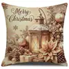2026 Nueva Funda de Cojín Navideño Impresión Digital Decoración Festiva Cojín de Sofá Transfronterizo Hogar Funda de Cojín Navideño