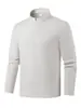Camiseta de manga larga con media cremallera y cuello alto de Sorona para hombre, camisa larga para deportes al aire libre, top interior cómodo y agradable para la piel