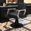 Silla Retro Pomada para Hombre Salón de Barbería Peluquería Silla Reclinable Afeitado Facial Permanente Coloración Asiento de Peluquería