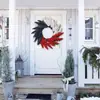 Zonghong Día Nacional de EE. UU. Día de la Independencia Prenda Transfronteriza Hogar Nuevos Productos Rojo, Blanco y Azul Espigas de Trigo Invertidas Prenda Colgante Decorativa para Puerta