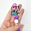 Serie del Día de la Madre de PVC Suave de Goma Dibujos Animados Cuentas Sueltas Venta al por Mayor en Stock Bolígrafo de Plástico Blando Rotatorio Cuentas Focalizadoras Accesorios
