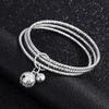 Pulsera de Campana de Palacio Tres Vidas Tres Mundos para Mujer Moda Celebridad de Internet Campana Plateada Simple Pulsera de Pareja Joyería Accesorios