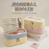 Bolsa de Maquillaje Nueva con Almacenamiento Particionado, Aspecto Elegante, Portátil, Bolsa de Almacenamiento para Cuidado de la Piel de Doble Capa, Neceser de Viaje de Gran Capacidad