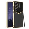 Para Samsung S25Ultra Funda para Teléfono con Patrón de Fibra de Carbono S25 Funda Protectora de Cuero Jazz S25p Funda Ultradelgada Resistente a Caídas