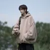 Sudadera con capucha negra de peso pesado 380 para hombre, elegante y genial, chaqueta de talla grande para otoño e invierno, top casual de manga larga