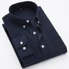 2021 comercio exterior otoño e invierno nueva camisa de manga larga de pana de color sólido para hombre talla grande M-5XL camisa juvenil sin planchado