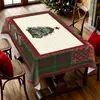 Mantel a cuadros estilo británico de lujo ligero transfronterizo de alta gama, mantel navideño retro americano, mantel rojo festivo