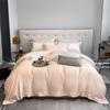 Conjunto de Quatro Peças Tencel Genuíno Classe A com 100 Fios, Luxo Acessível Elegante Cor Pura Dupla Grau Materno e Infantil Lençóis de Cama, Lençóis de Cama com Elástico, Capa de Edredom Produto Único