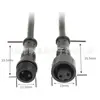 Cable de conexión de cabeza impermeable M12 de 2 núcleos/3 núcleos/4 núcleos, par de enchufes macho y hembra, cable de alimentación, enchufe de aviación para sensor, codo