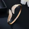 Suministro Transfronterizo: Pulsera Vintage Estilo Palacio con Ala de Pluma y Circonita Microincrustada, Elegante y Graciosa Pulsera para Mujer al por Mayor
