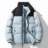 Invierno 2024 Ropa de Algodón Nueva para Pareja Hombres Combinación de Colores Traje de Panal Holgado Tejido Principal 100% Nylon S-3XL
