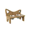 Soporte de Comedero Doble para Perros Transfronterizo con Base Extraíble de Madera Maciza para Comida y Agua de Gatos y Perros con Cubeta para Protección de Vértebras Cervicales