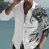 2022 comércio exterior Amazon camisa masculina caveira impressão 3D casual solta tamanho grande vendas diretas de fábrica