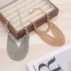 Moda Europeia e Americana Simples Versátil Estilo Hip-Hop Corrente de Sapato com Franjas Multicamadas Personalidade Geométrica Estilo de Rua Tornozeleira de Temperamento Feminino