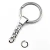 Chaveiro de Liga Metálica com Corrente e Argola Plana de Metal, Pingente de Brinquedo, Acessórios DIY, Chaveiro