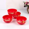 Suministros de Boda Tazón Rojo Boda Par de Tazones de Plástico Novios Brindis Tazones para Sopa Matrimonio Tazones Felices Progenie Dragón y Fénix Tazones Felices