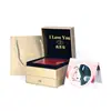 Caja de Joyería Nueve Flores Día de San Valentín Caja de Regalo de Acrílico Caja de Regalo de Flores Eternas Caja para Anillos Al por Mayor en Stock