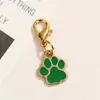 Lindo Colorido Pata de Gato Pata de Perro Aleación Llavero Colgante Macarrón Gota Adorno Colgante para Bolsos DIY Venta al por Mayor