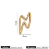 Acero Inoxidable Chapado en Oro de 18K, Accesorios Geométricos Huecos con Forma de Rayo para Pendientes, Collares y Colgantes Hechos a Mano
