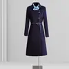 Roupa Externa de Lã Profissional Roupa de Trabalho Feminina Plus Algodão Engrossado Comprimento Médio Departamento de Vendas de Hotel Roupa Externa de Lã Inverno