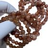 Pulsera de Piedra Solar Arusha Oro Natural Cuentas de Piedra Solar Dorada Brillante Arena Dorada Pulsera de un Círculo Sencillo Joyería DIY