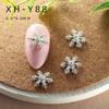 Joyería para uñas transfronteriza serie copo de nieve joyería de aleación arte de uñas navideño invierno simple diamante uña diy atuendo