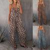 Mono Casual sin Mangas para Mujer Verano 2025 Amazon Estampado de Leopardo Bolsillo Correa Suelta