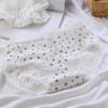 Roxo Gradiente Pequena Estampa Floral Roupa Íntima Cintura Média Borda de Renda Laço Fio de Algodão Algodão Virilha Menos Mulher Estudante A000